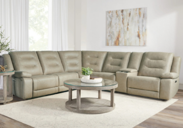 Alternative view of Angiers Light Gray Power Reclining Sectional