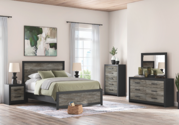 Broachmyn Black/Gray Queen 5-Piece Set