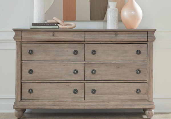 Rustic Traditions Tan Dresser - Image 4
