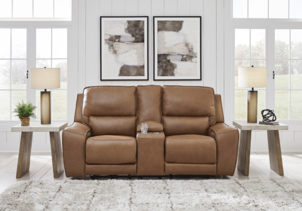 DeepWakes Caramel Power Reclining Loveseat - Image 3