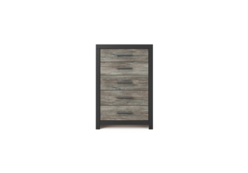 Alternative view of Broachmyn Black/Gray Five-Drawer Chest