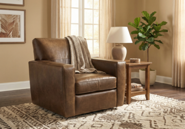 York Chestnut Swivel Chair