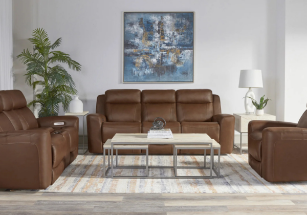 Alberta Brown Power Sofa - Image 4