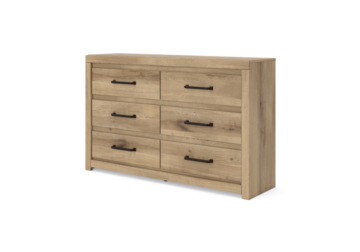 Brozmont Tan Six-Drawer Dresser