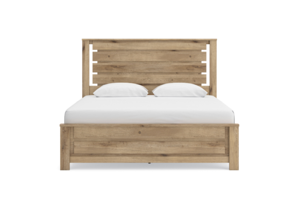 Brozmont Tan King Panel Bed - Image 2