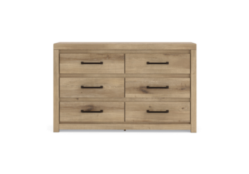 Alternative view of Brozmont Tan Six-Drawer Dresser