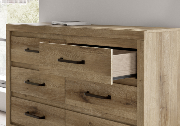 Brozmont Tan Six-Drawer Dresser - Image 6