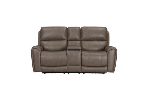 Hamilton Dark Brown Reclining Loveseat - Image 2