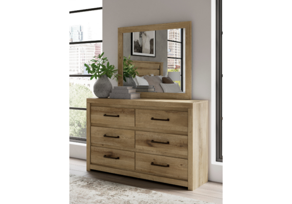 Brozmont Tan Six-Drawer Dresser - Image 3