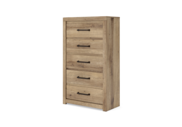 Brozmont Tan Five-Drawer Chest